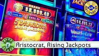 Rising Jackpots Series slot machine preview, Aristocrat, #G2E2019
