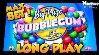 BIG PRIZE BUBBLEGUM Slot Machine - Max Bet Long Play with Features