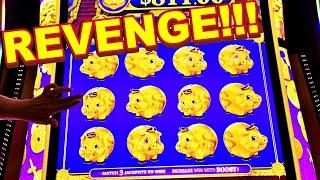 I WENT BACK FOR REVENGE ON THE NEW RAKIN BACON DELUXE!!! - New Las Vegas Casino Slot Machine Bonus