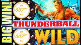 THUNDERBALL BIG WIN RUN! $5.40 MAX BET! JAMES BOND 007 Slot Machine Bonus (SG)