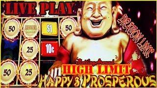 First Attempt! Dragon Link Happy & Prosperous High Limit Live Play Bonus Jackpot Nice slot win