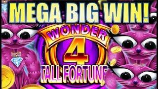 •MEGA BIG WIN!! SUPER FREE GAMES TO THE TOP!• MISS KITTY GOLD | WONDER 4 TALL FORTUNES Slot Machine