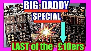 BIG DADDY£4 Million Scratchcard Special(Last of the £10 cards)& other cards £44,00 worth