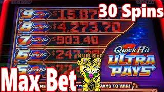 SWEET ENDING !QUICK HIT ULTRA PAYS Slot (SG) MAX BET 30 SPINS !MAX 30 #14 栗スロ