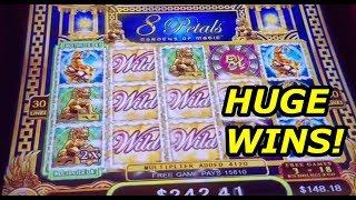 BIG WINS on 8 Petals Slot Machine