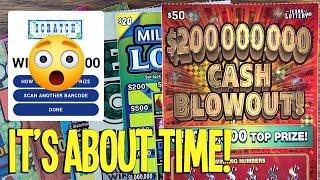 It's About Time ⫸ BIG WIN! 2X $50 Tickets  $190 TEXAS LOTTERY Scratch Offs