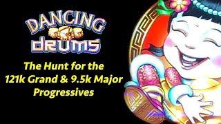 The Hunt for the 121k Grand & 9.5k Major  Dancing Drums  The Slot Cats