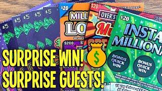 SURPRISE WIN!  SURPRISE GUESTS!  $100/Tickets!  TX Lottery Scratch Offs