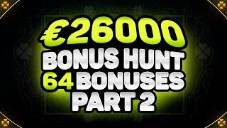 €26000 BONUS HUNT RESULTS PART 2 | 64 ONLINE CASINO SLOT MACHINE FEATURES | DOG HOUSE & BONANZA