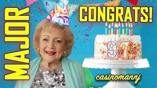 •BETTY WHITE SLOT "MAJOR CONGRATS" •on your 97TH BIRTHDAY! - Slot Machine Bonus