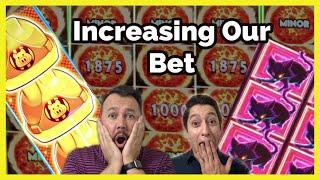 We INCREASED Our BET AND WON On EVERY SLOT WE PLAYED! Fun Night At The Casino!