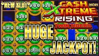 NEW SLOT ️Ca$h Extreme Rising Twin Tigers HIGH LIMIT HUGE HANDPAY JACKPOT $60 Bonus Round Casino