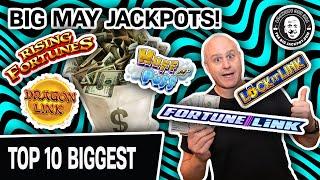$40,000 EXPLOSIVE Casino Return!  My 10 BIGGEST SLOT JACKPOTS From May