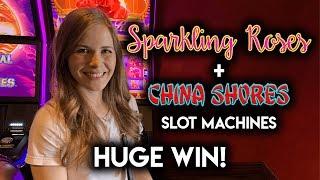 GLAMOROUS! HUGE WIN! Sparkling Roses Slot Machine!