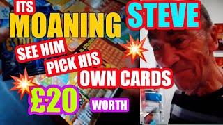 •Scratchcard•....it's Moaning Steve's £20 (•WE HAVE MOANER ON FILM PICKING HIS CARDS•)•‍•️