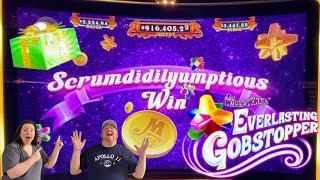SIDE TO SIDE BONUSES ON WILLY WONKA'S EVERLASTING GOBSTOPPER | GAMBLING WITH FRIENDS