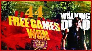 The Walking Dead Slot machine 44 free games plus jackpot feature!