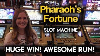 HUGE WIN on Pharaoh's Fortune Slot Machine! AWESOME RUN!