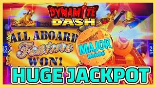 HIGH LIMIT All Aboard Piggy Pennies & Dynamite Dash HUGE HANDPAY MAJOR JACKPOT Slot Machine Casino