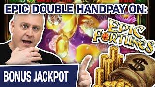 EPIC Double Handpay Playing EPIC Fortunes Slots  $50 Spins at The Lodge Casino