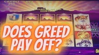 $10 BETS SESSION DOES GREED PAY OFF? BUFFALO SLOT MACHINE!