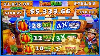FarmVille Mighty Cash Unlimited Slot Machine Wheel Bonus Feature