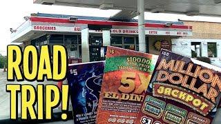 ROAD TRIP WINS!  $50 Million Dollar Jackpot + MORE!  $105 in TEXAS LOTTERY Scratch Off Tickets