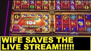 MRS JACK SAVES LIVE STREAM WITH BIG WIN!! SHAKY VIDEO!