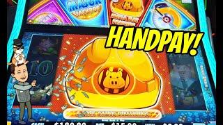 JACKPOT HANDPAY on Huff n More Puff Slot + Wizard of Oz!
