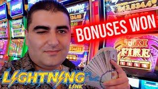 Bonuses On TIKI FIRE Lightning Link Slot ! $1,000 Challenge To Beat The Casino | EP-10