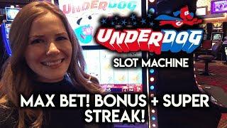 FINALLY! Got the Underdog BONUS! LOL! Max Bet! Superstreaks!