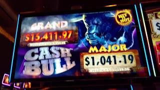 Huge win Cash Bull $10 Bet Aristocrat slot machine Free spin bonus High limit