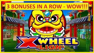 NO WAY!! I Got 3 BONUSES in a ROW on X Wheel Lion Slot!