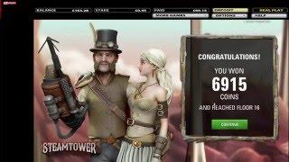 Steamtower Free Spins - Top floor reached? - NetEnt