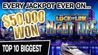 INSANE! EVERY Jackpot EVER on Lock It Link: Night Life  More Than $50K WON!