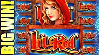 SUPER BIG WIN!  AMAZING STACKS OF WILDS!! LIL RED SUPER COLOSSAL REELS Slot Machine (SG)