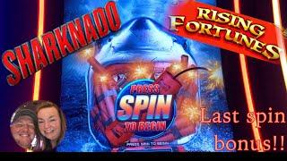 LAST SPIN BONUS | Sharknado & Rising Fortunes | Top Up or Free Spins??