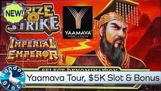 New️Prize Strike Imperial Emperor Bonus and Yaamava Hotel, Spa, Theater, $5K a Spin Slot Machine