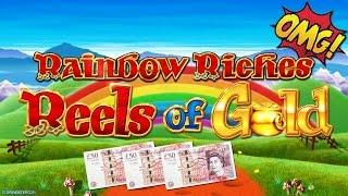 Rainbow Riches Reels of Gold £50 Spins - Bookies Slot Machine