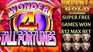 $12 Max Bet BUFFALO GOLD SUPER FREE GAMES Won | 5 Dragons Gold Slot, Wild Lepre'Coins Slot Live Play