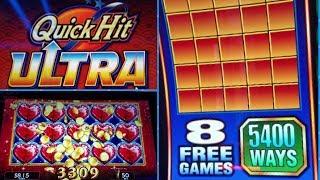 *NEW QUICK HIT ULTRA PAYS* (WILD MONKEY)* MAX BET! FREE SPINS BIG WIN!! U SPIN QH,