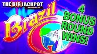 4 NEVER BEFORE SEEN BONUS ROUND WINS on BRAZIL!  | The Big Jackpot
