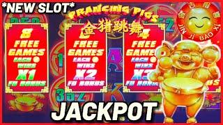 ️NEW SLOT ️Prancing Pigs Jin Ji Bao Xi HANDPAY JACKPOT HIGH LIMIT $35 Bonus Round Slot Machine