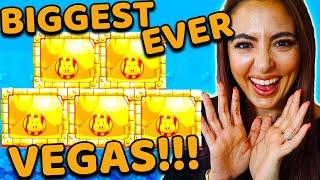 My BIGGEST JACKPOT HANDPAY EVER on Huff N Puff in Vegas!!!!