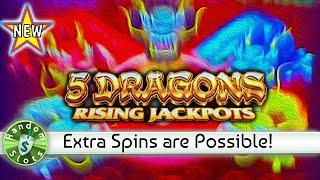 ️ New - 5 Dragons Rising Jackpots slot machine, Nice Bonus
