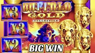 YES! COIN SHOW! LANDED BIG WINS BUFFALO GOLD SLOT MACHINE! CASINO GAMBLING!