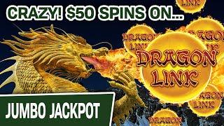 J-J-J-JACKPOT on Dragon Link!  More $50 Spins = More BIG WINS