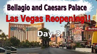 Las Vegas Strip Reopening Review - Bellagio And Caesars Palace June 6, 2020 5pm