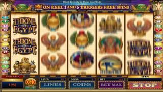 Throne Of Egypt  free slots machine game preview by Slotozilla.com