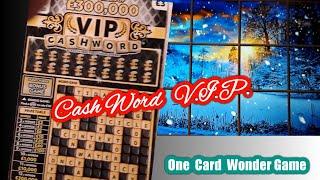 Its......Cashword..V.I.P....Scratchcard game time..............one card wonder game